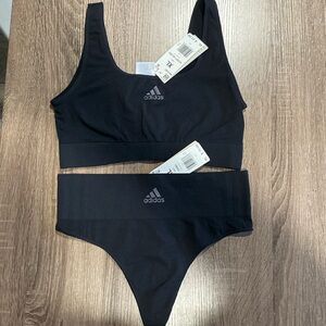 NWT - Adidas 720 Smart Micro Bra & Thong Set - Black - XL / XL